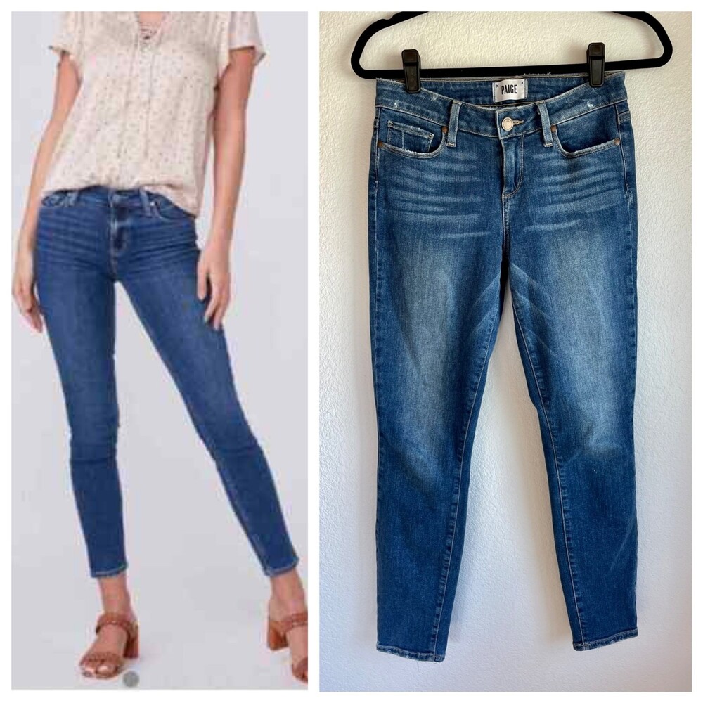 PAIGE Denim Women's Verdugo Ankle Ultra Skinny Jeans in Bali Wash Size 26